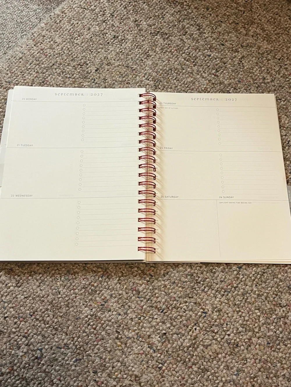 🆕 Peanuts Snoopy 2027 Pink Spiral Planner